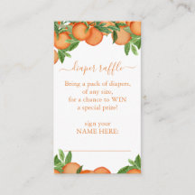Lief klein oranje luier raffle ticket