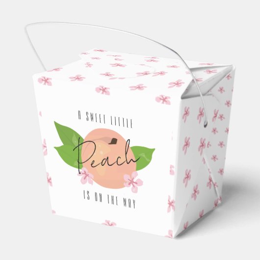 Lief klein perzik Baby shower "Dank je" Bedankdoosjes (Achterkant)