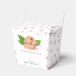 Lief klein perzik Baby shower "Dank je" Bedankdoosjes