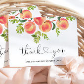 Lief klein perzik baby shower dank u kaart