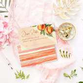 Lief klein perzik baby shower luier loterij informatiekaartje