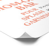 Lief klein perzik Baby shower mam osa bar Poster (Hoek)