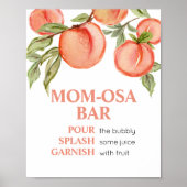 Lief klein perzik Baby shower mam osa bar Poster (Voorkant)