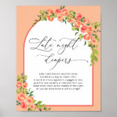 Lief klein perzik late nacht luiers spel poster (Voorkant)