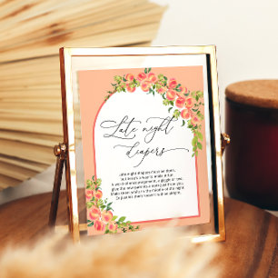 Lief klein perzik late nacht luiers spel poster