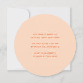 Lief klein perzik meisje eerste verjaardag kaart (Achterkant)