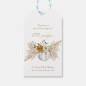 Lief klein pompoen Baby shower Dank u Cadeaulabel (Voorkant)