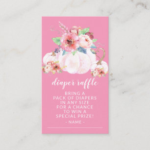 Lief Klein Pompoen Baby shower Luier Raffle Informatiekaartje
