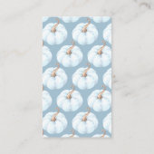 Lief Klein Pompoen Baby shower Luier Raffle Informatiekaartje (Achterkant)