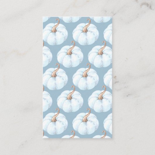 Lief Klein Pompoen Baby shower Luier Raffle Informatiekaartje (Achterkant)