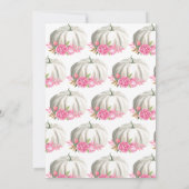 Lief klein pompoen goud roze Baby shower Kaart (Achterkant)