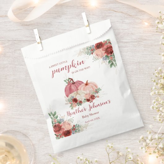 Lief klein pompoen herfst Baby shower Bedankzakje (Geknipt)