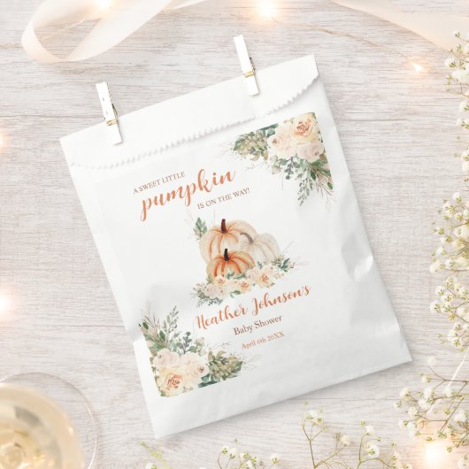 Lief klein pompoen herfst Baby shower Bedankzakje (Geknipt)