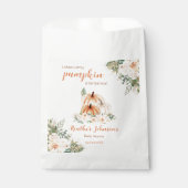 Lief klein pompoen herfst Baby shower Bedankzakje (Voorkant)