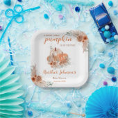 Lief klein pompoen herfst Baby shower Papieren Bordje (Feest)