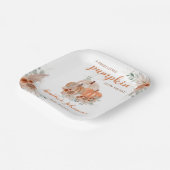 Lief klein pompoen herfst Baby shower Papieren Bordje (Gebogen)