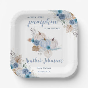 Lief klein pompoen herfst Baby shower Papieren Bordje