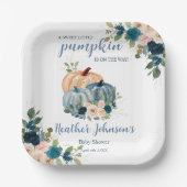 Lief klein pompoen herfst Baby shower Papieren Bordje (Voorkant)