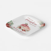 Lief klein pompoen herfst Baby shower Papieren Bordje (Gebogen)