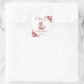 Lief klein pompoen herfst Baby shower Vierkante Sticker (Tas)