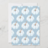 Lief klein pompoen jongens Baby shower Kaart (Achterkant)