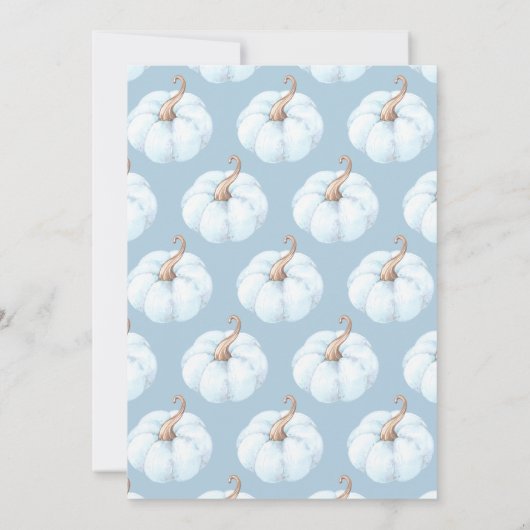 Lief klein pompoen jongens Baby shower Kaart (Achterkant)