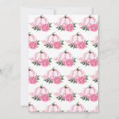 Lief klein pompoen minimalistisch roze Baby shower Kaart (Achterkant)