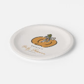 Lief klein pompoen op weg Schattige Baby shower Papieren Bordje (Gekanteld)