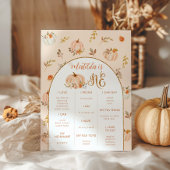 Lief klein pompoen verjaardagsfeestje mijlpaal poster