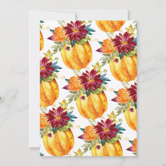 Lief klein pompoenneutraal Baby shower Kaart (Achterkant)