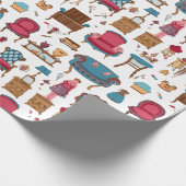 Lief klein poppenhuis meubilair cadeaupapier (Hoek)