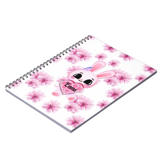 lief klein wit konijn notitieboek (Linkerzijde)