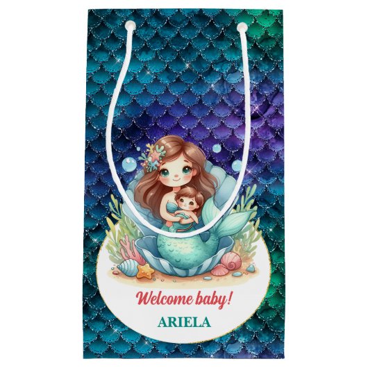 Lief klein zeemeermin Baby Klein Cadeauzakje (Voorkant)