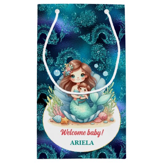 Lief klein zeemeermin Baby Klein Cadeauzakje (Achterkant)