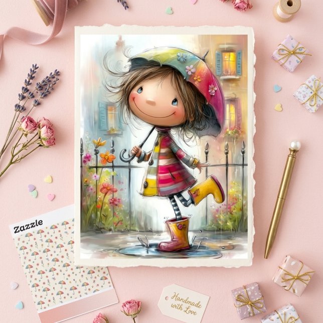 Lief Kleurig Bijzonder Regen Meisje Scrapbook Papi (Creator heeft geüpload)