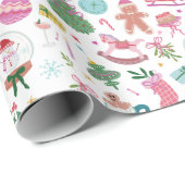 Lief Kleurig Kerstfeest Cadeaupapier (Rol Hoek)