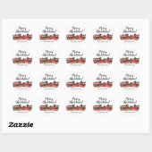 Lief Kleurig Kerstfeest Ronde Sticker (Vel)