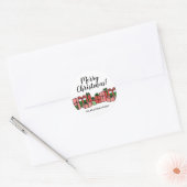 Lief Kleurig Kerstfeest Ronde Sticker (Envelop)