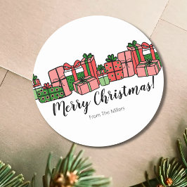 Lief Kleurig Kerstfeest Ronde Sticker