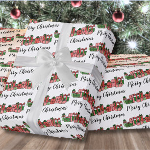 Lief Kleurrijk Prettig Kerstfeest Cadeaupapier