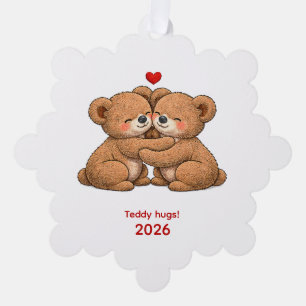 Lief Knuffel Beren Koppel Ornament Kaart