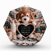 Lief knuffelbare puppy zwangerschapsaankondiging  fotoblokken (Voorkant)