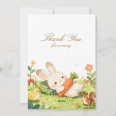 Lief Konijn Baby Shower Uitnodiging (Achterkant)