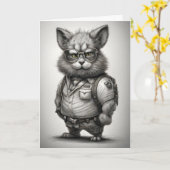 Lief konijn met bril van boswachter kaart (Gele Bloem)