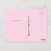 Lief konijn strohoed bloemen kant briefkaart (Achterkant)