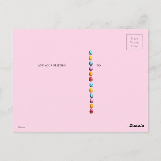 Lief konijn strohoed bloemen kant briefkaart (Achterkant)