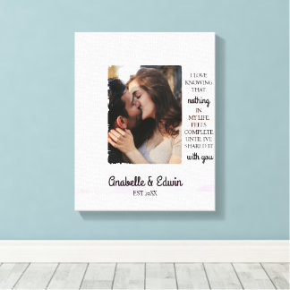 Lief Koppel Aangepaste Foto Canvas Afdruk