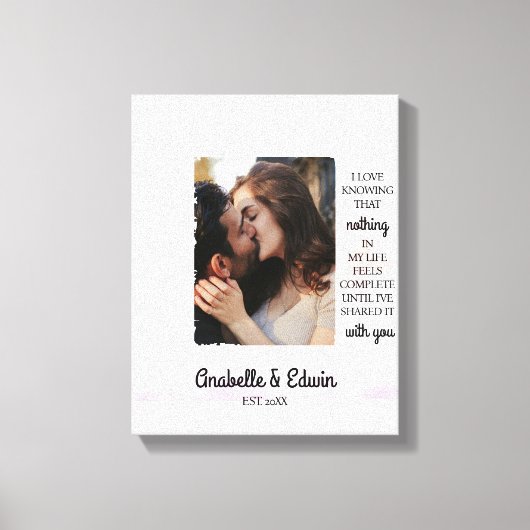 Lief Koppel Aangepaste Foto Canvas Afdruk (Voorkant)