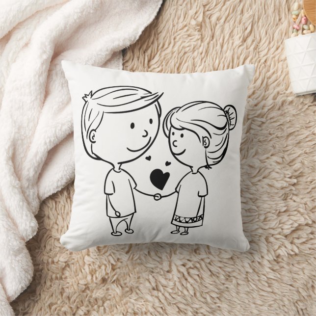 Lief Koppel met Hart Kussen Kussenhoes (Deken)