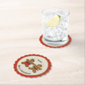 Lief Koppel Peperkoek Ornament met Jaar Kartonnen Onderzetters (Insitu)